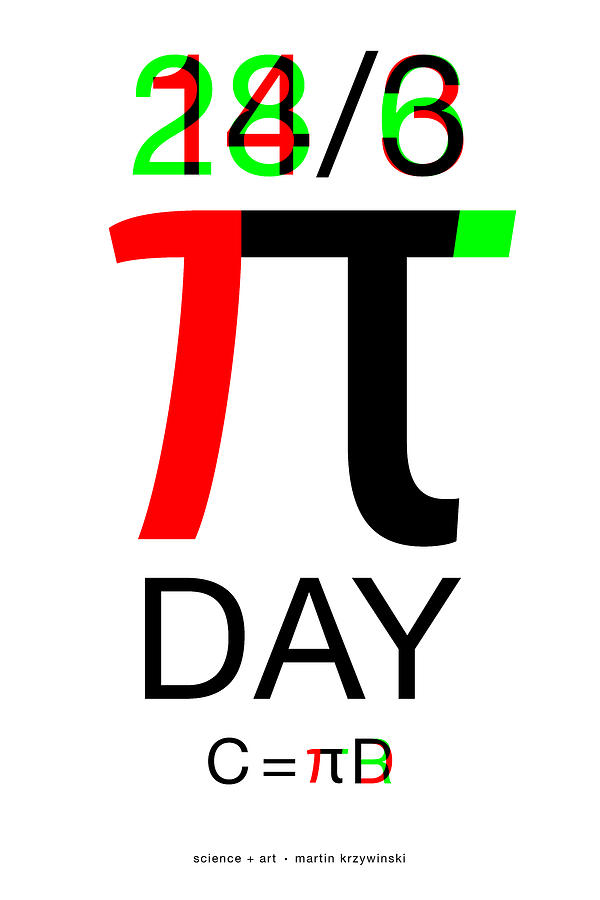 Pi Digital Art - Happy Tau and Pi Day by Martin Krzywinski Pi Digital Art - Happy Tau and Pi Day by Martin Krzywinski