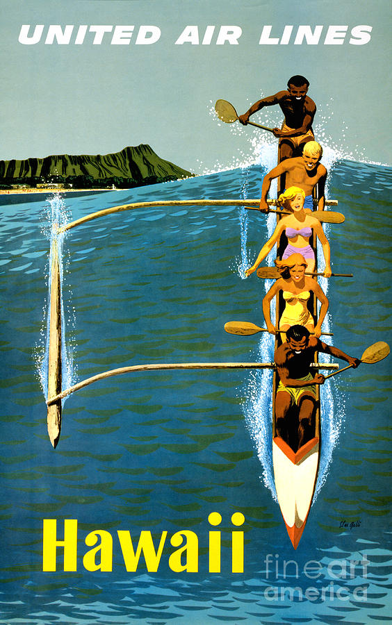 Vintage Painting - Hawaii Vintage Travel Poster Restored #3 by Vintage Treasure