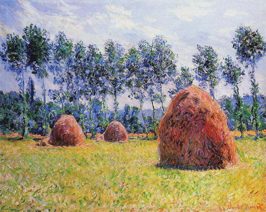 Claude Monet Painting - Haystacks At Giverny  #3 by Claude Monet