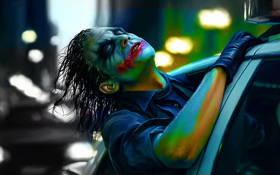 Joker Mixed Media - Heath Ledger #4 by Marvin Blaine