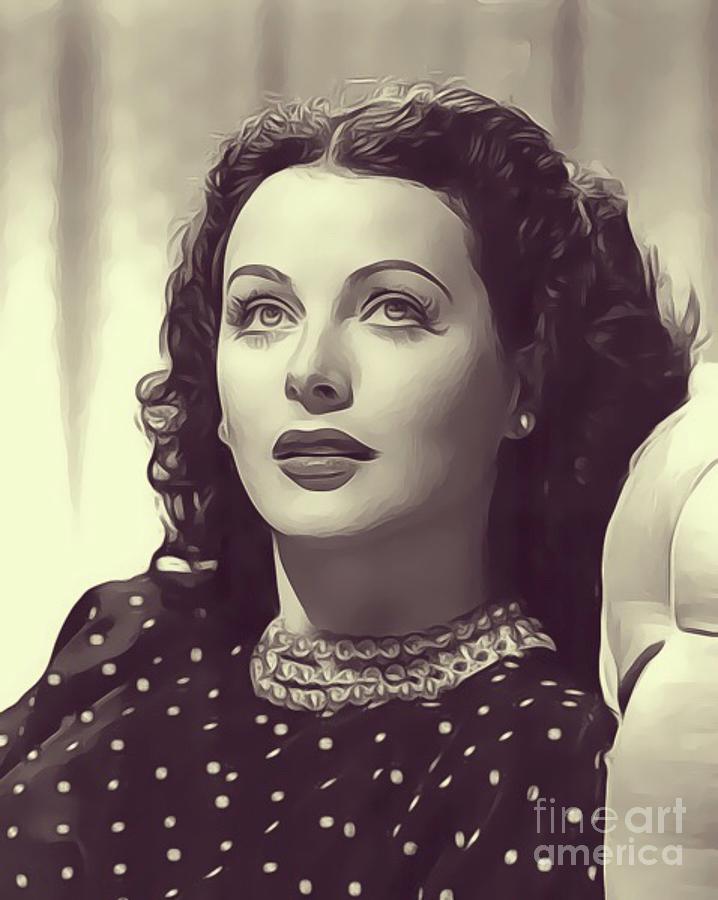 Hedy Lamarr, Vintage Actress Digital Art by Esoterica Art Agency - Fine ...