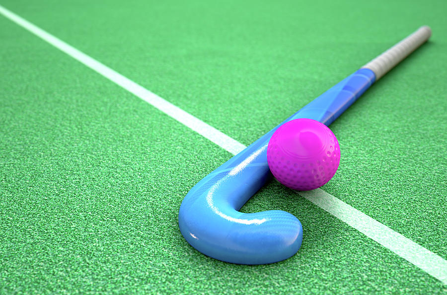 Hockey Stick And Ball Digital Art by Allan Swart - Pixels Merch