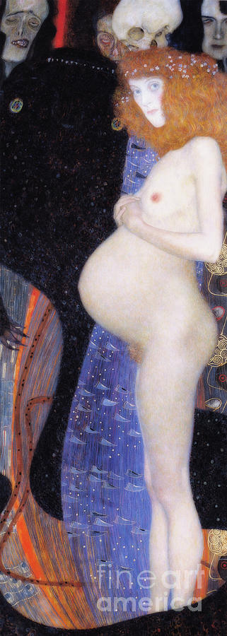 Hope I by Klimt Painting by Gustav Klimt