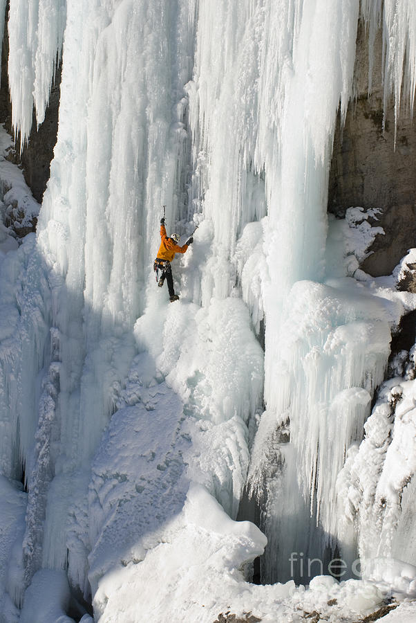 Ice Climbing #3 Photograph by Howie Garber