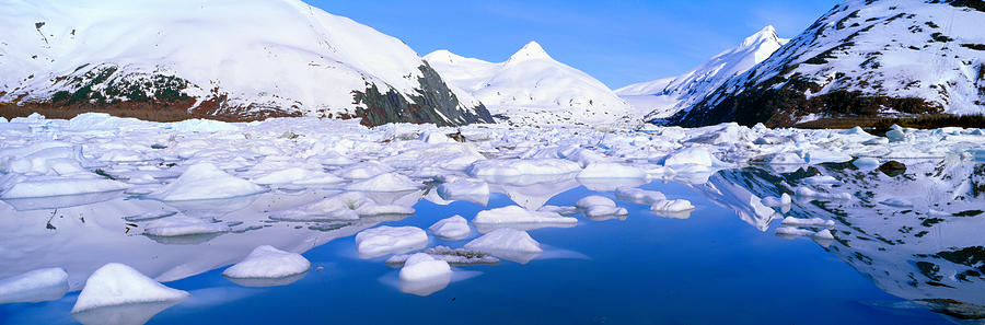 National Parks Photograph - Icebergs In Portage Lake And Portage #3 by Panoramic Images