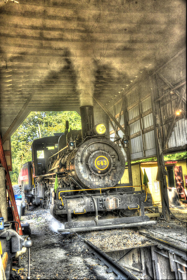 In the engine shed steaming up #3 Photograph by Paul W Faust - Impressions of Light