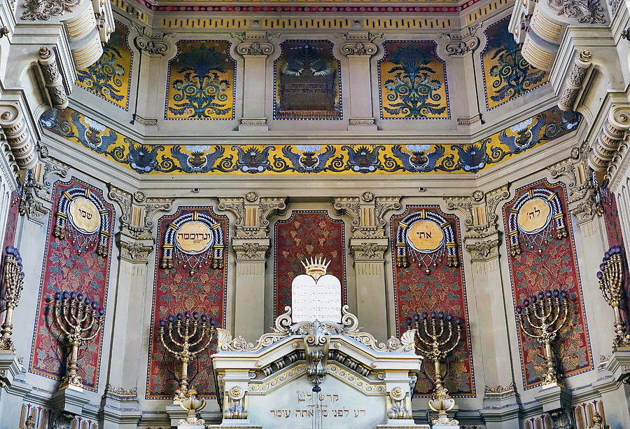 Interior Of The Tempio Maggiore di Roma or the Great Synagogue Of Rome In Rome Italy #3 Photograph by Rick Rosenshein