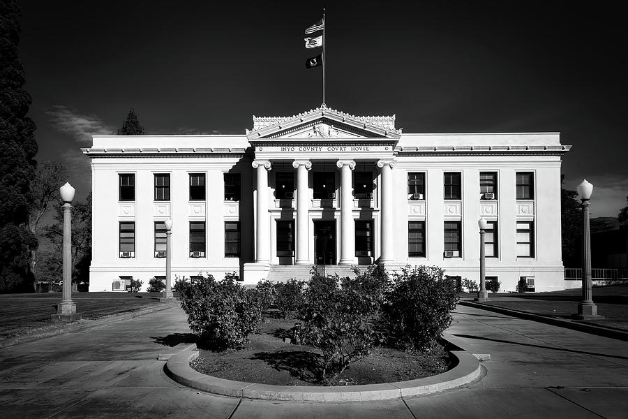 Flag Photograph - Inyo County Courthouse #3 by Mountain Dreams