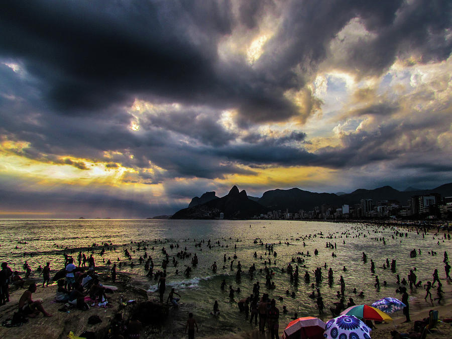 Sunset Photograph - Ipanema - Rio de Janeiro #3 by Cesar Vieira