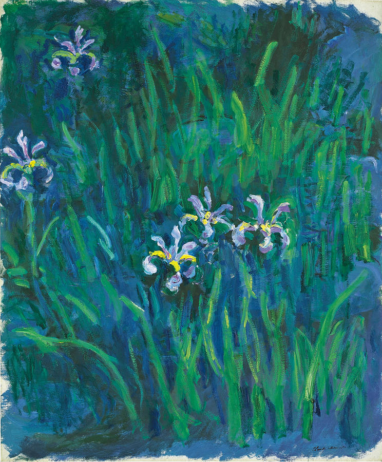 Iris #4 Painting by Claude Monet