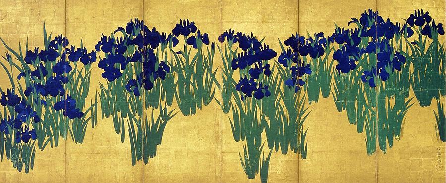 Irises #3 Painting by Ogata Korin