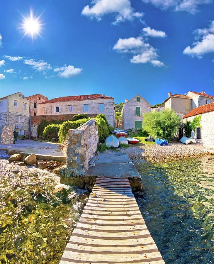 Island town of Vis idyllic waterfront view #3 Photograph by Brch Photography