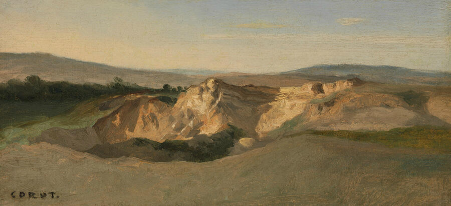 Italian Landscape, from circa 1825-1828 Painting by Jean-Baptiste-Camille Corot