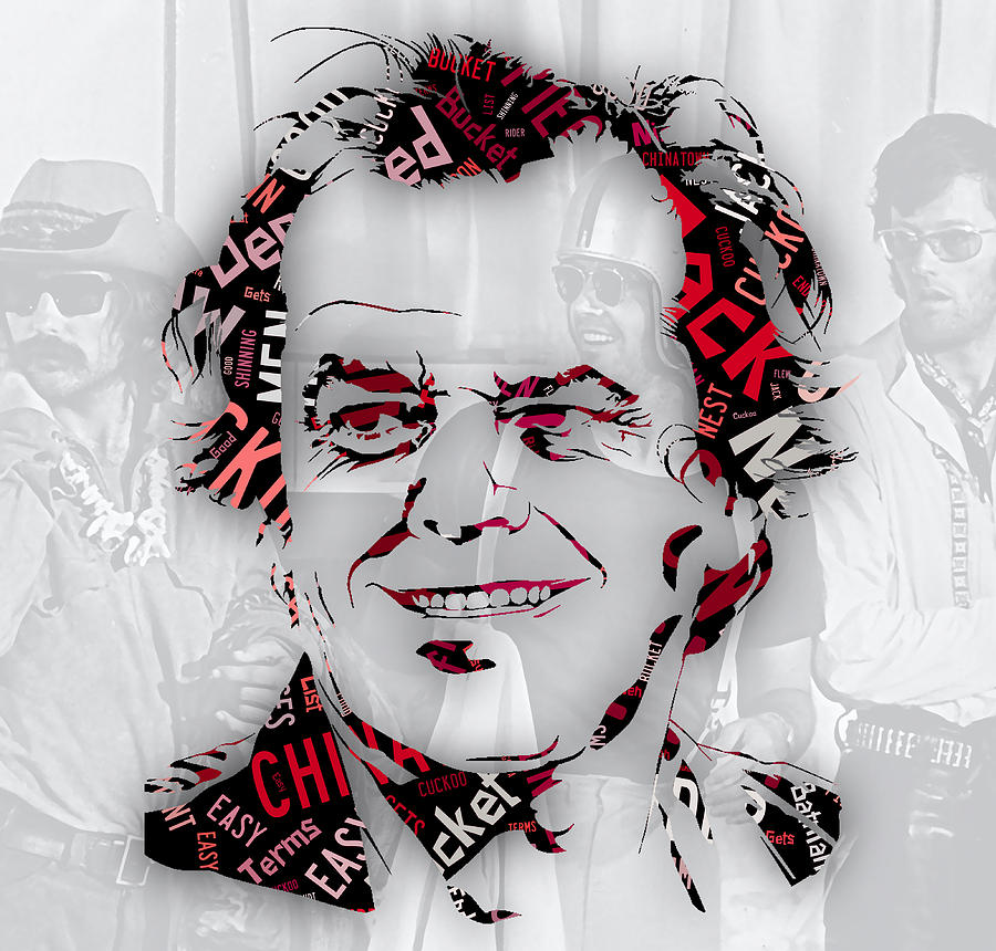 Jack Nicholson Movie Titles #3 Mixed Media by Marvin Blaine