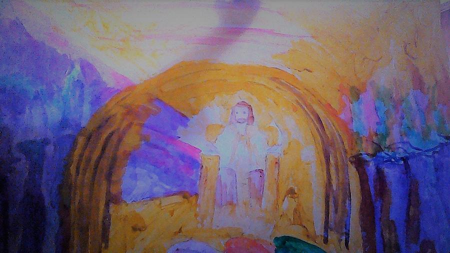 Jesus Christ Painting - Jesus Sits on the Throne #3 by Love Art Wonders By God