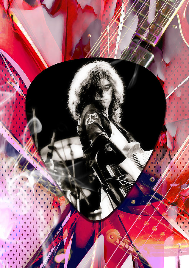 Jimmy Page Led Zeppelin Art #3 Mixed Media by Marvin Blaine
