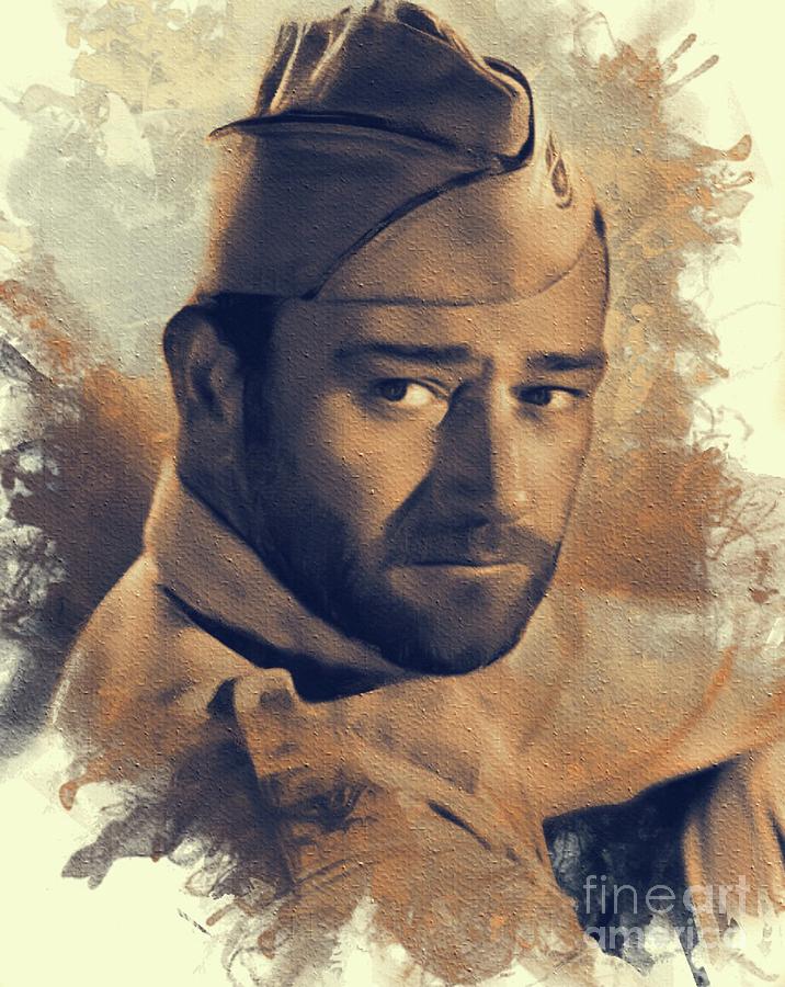 Hollywood Painting - John Wayne, Hollywood Legend #3 by Esoterica Art Agency