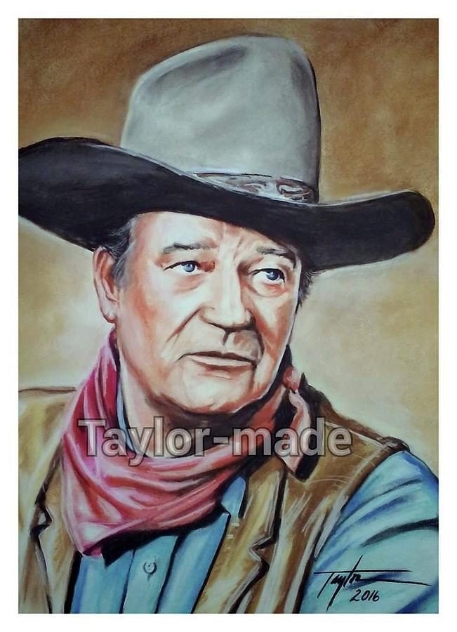 John Wayne Drawing by Nikki Taylor