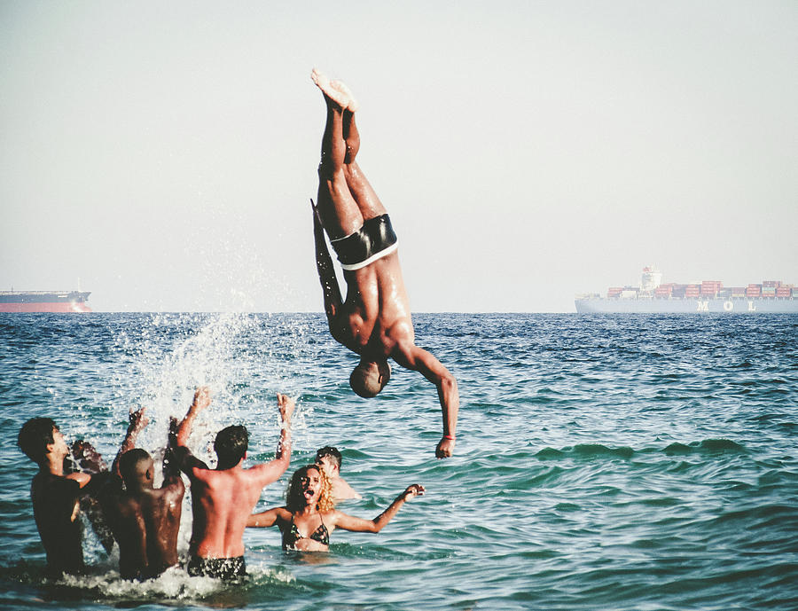 Beach Photograph - Jumping #3 by Cesar Vieira