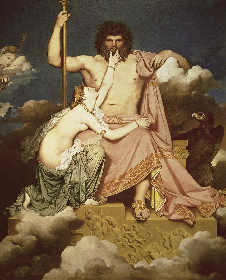 Eagle Drawing - Jupiter and Thetis #5 by Jean-Auguste-Dominique Ingres