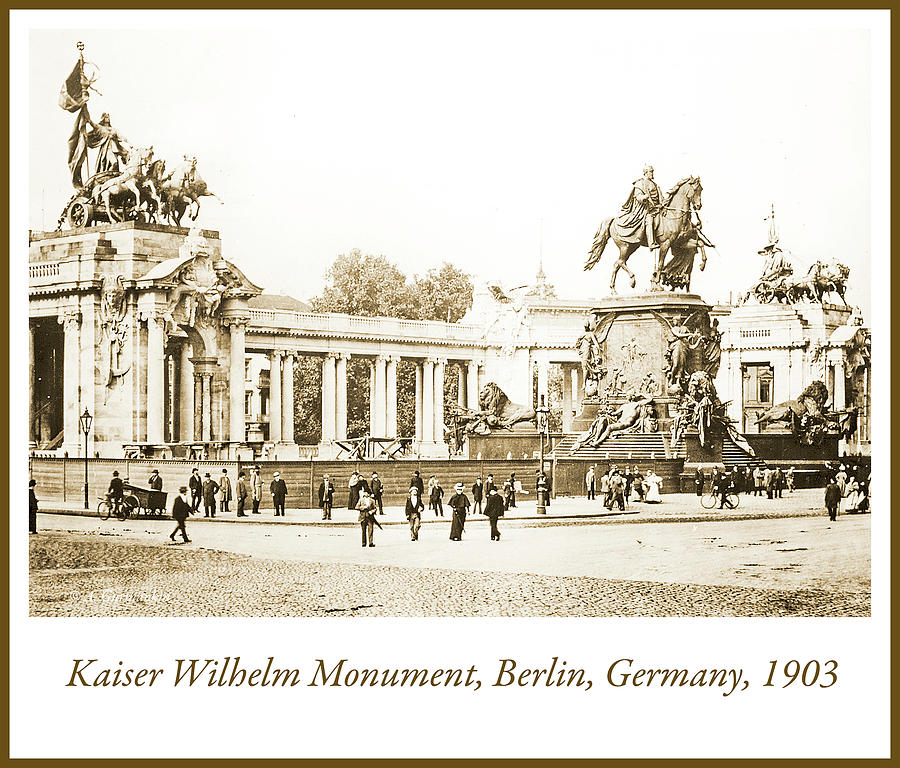 Kaiser Wilhelm Monument, Berlin, Germany, 1903, Vintage Photogra #3 Photograph by A Macarthur Gurmankin