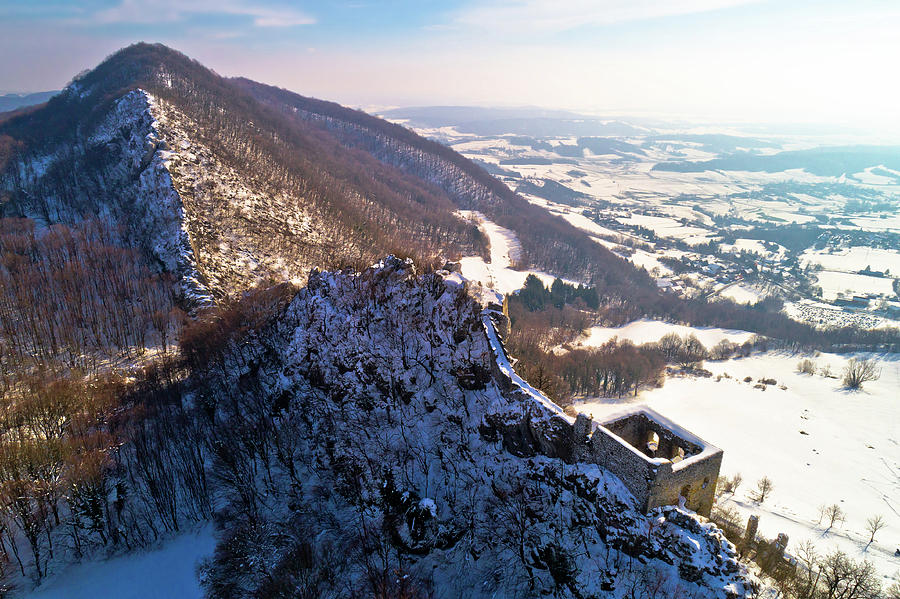 Kalnik mountain winter aerial view #3 Photograph by Brch Photography