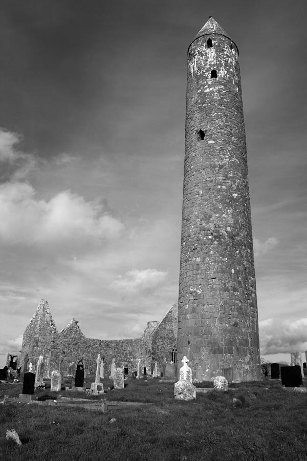 Kilmacduagh round tower #3 Photograph by John Quinn