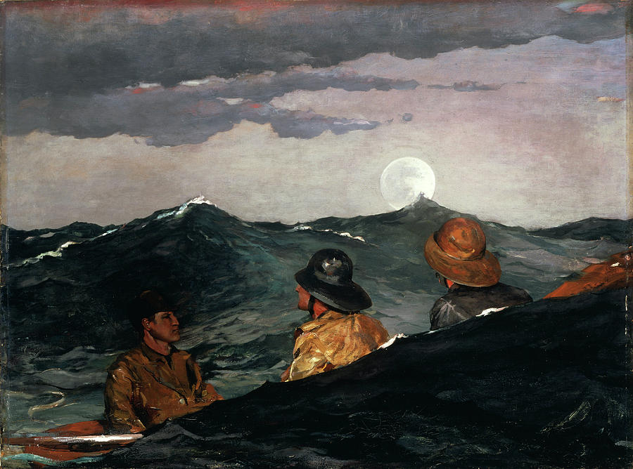 Kissing the Moon Painting by Winslow Homer