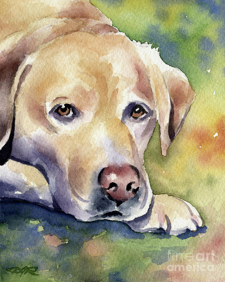 Portrait Painting - Labrador Retriever #2 by David Rogers