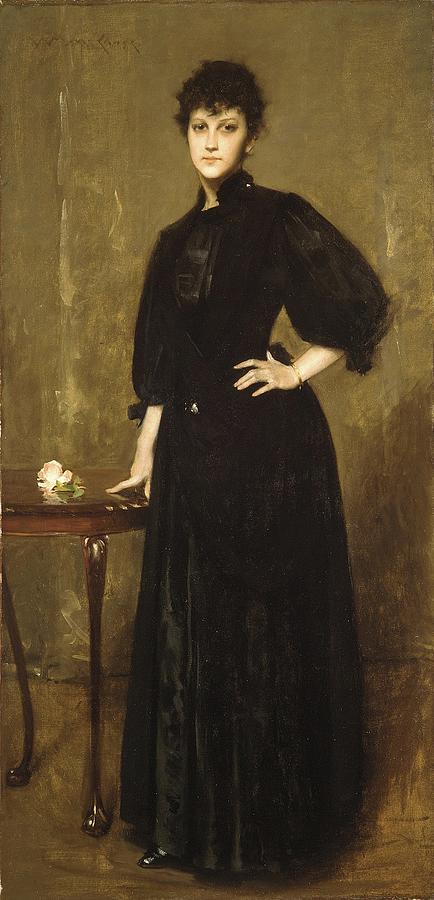 Lady in Black #3 Painting by William Merritt