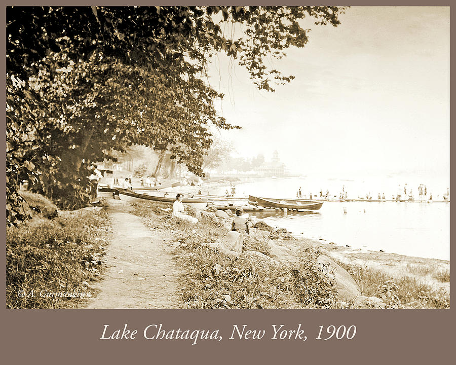 Lake Chataqua, c. 1900, Vintage Photograph #3 Photograph by A Macarthur Gurmankin