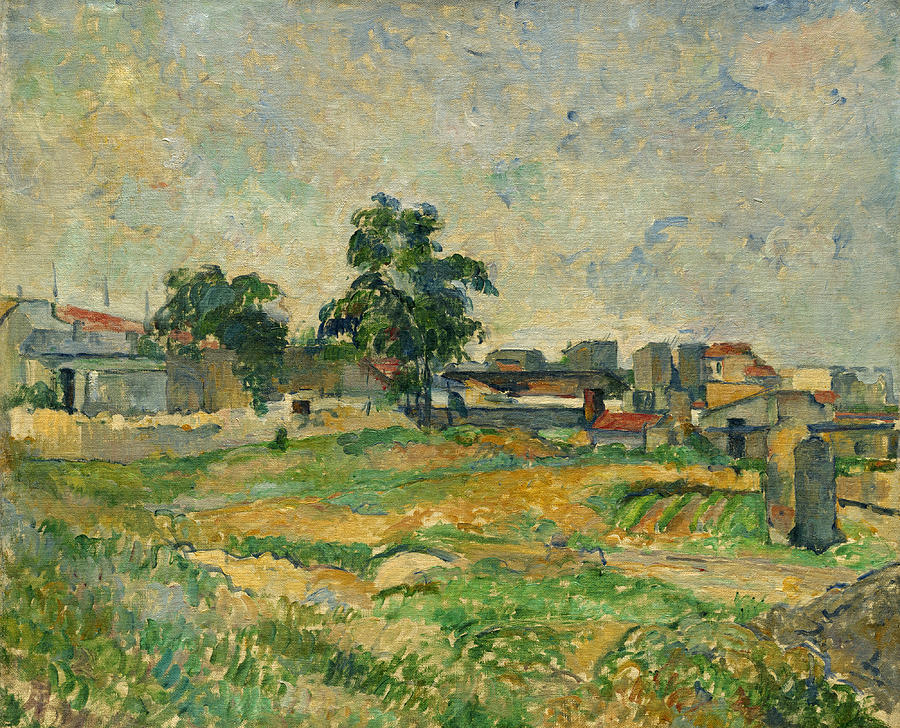 Landscape near Paris #3 Painting by Paul Cezanne