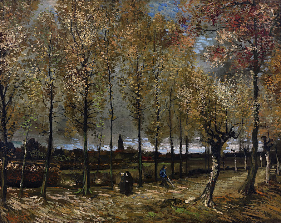 Lane with Poplars near Nuenen #3 Painting by Vincent van Gogh