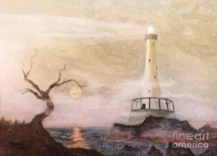 Lighthouse Pastel - Lighthouse #3 by Teresa Ascone