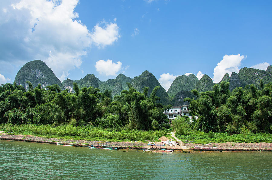 Lijiang River and karst mountains scenery #3 Photograph by Carl Ning