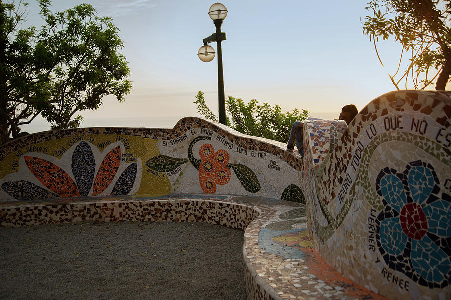 Lima Miraflores Lovers Park #3 Digital Art by Carol Ailles