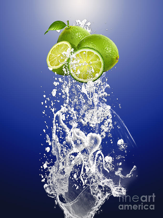 Lime Mixed Media - Lime Splash #3 by Marvin Blaine