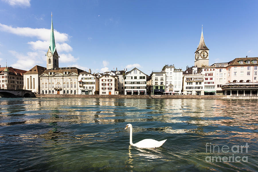 Limmat river in Zurich #3 Photograph by Didier Marti