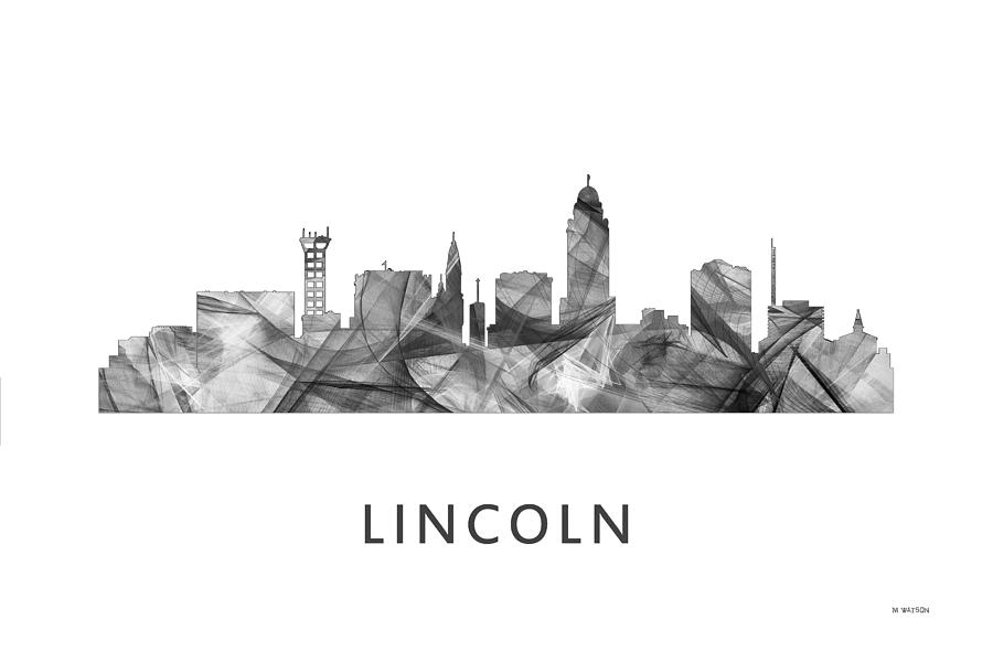 Lincoln Nebraska Skyline #3 Digital Art by Marlene Watson