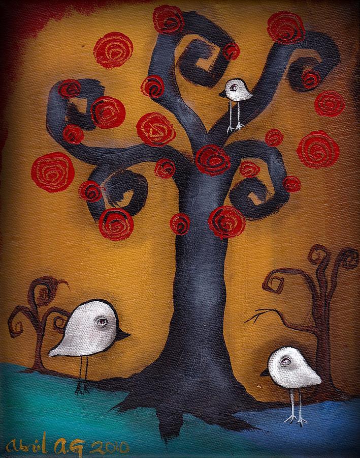 3 Little Birds Painting by Abril Andrade