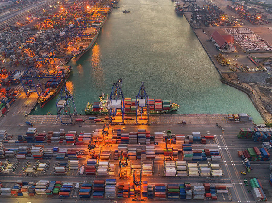 Logistic port #3 Photograph by Anek Suwannaphoom