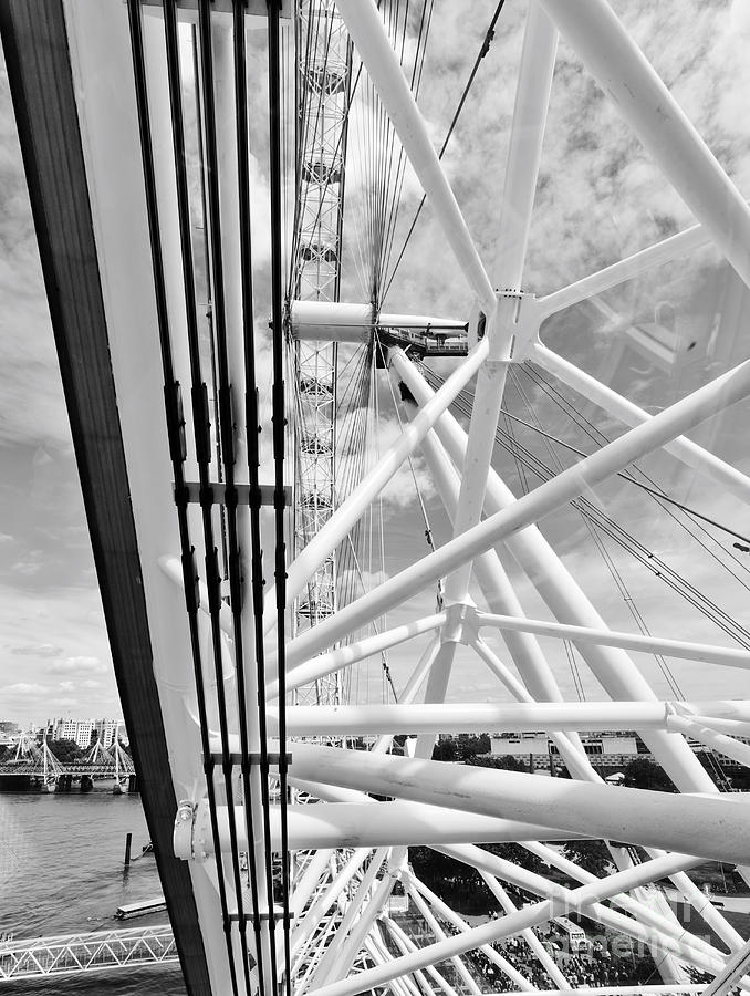 London Eye construction, mechanism as seen from the capsule. London, UK #3 Photograph by Michal Bednarek