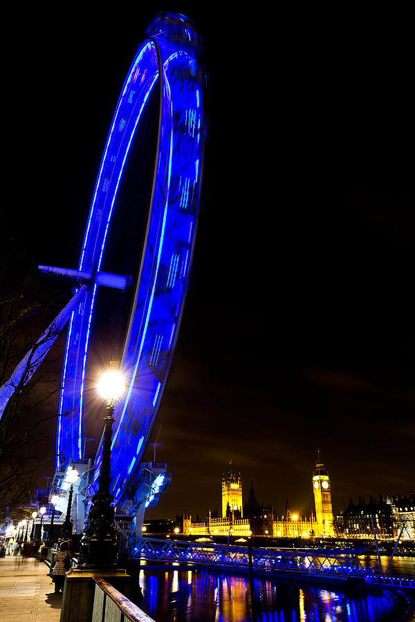 London Eye Night View #3 Photograph by David Pyatt