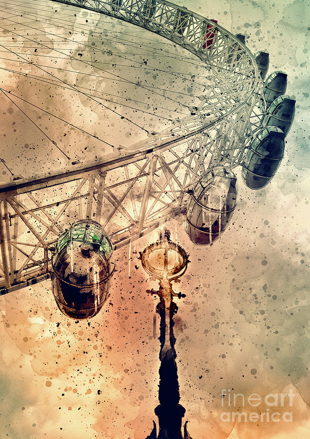 London Eye #3 Painting by Svetlana Sewell