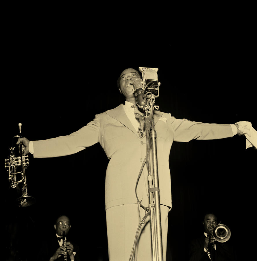 Louis Armstrong at Carnegie Hall, 1947 #3 Photograph by Mountain Dreams
