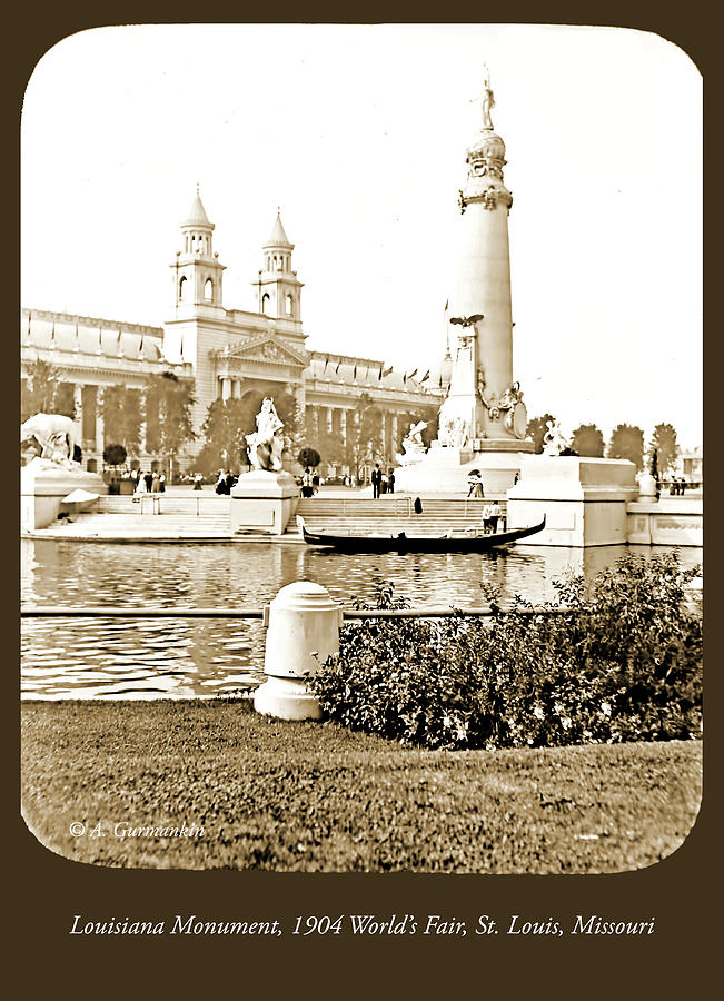 Louisiana Monument, 1904 Worlds Fair #3 Photograph by A Macarthur Gurmankin