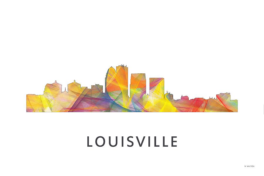 Architecture Digital Art - Louisville Kentucky Skyline #3 by Marlene Watson
