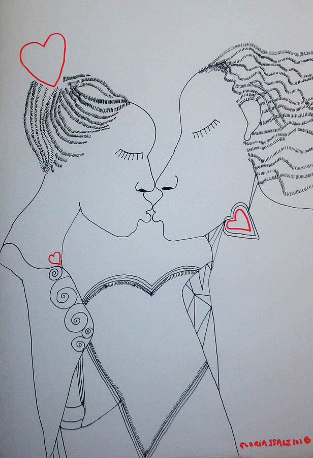 Love is a Heart #3 Drawing by Gloria Ssali