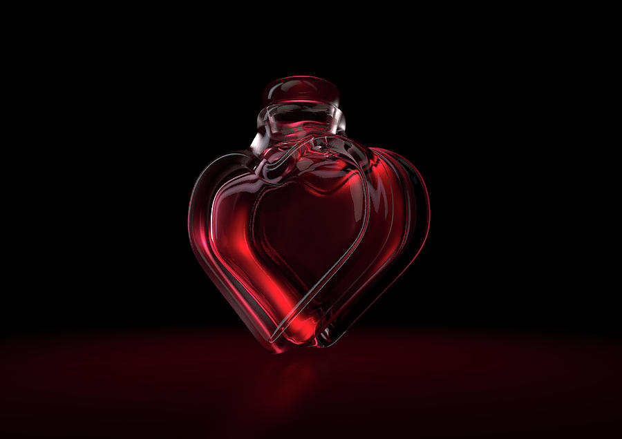 Love Potion Heart Bottle Digital Art by Allan Swart - Pixels