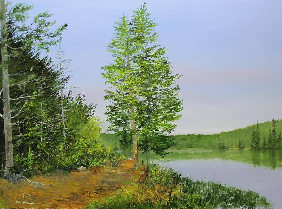 Lowell Lake #3 Painting by Ken Ahlering